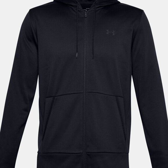 Under Armour โข Fleece Full Zip Hooded Jacket โข Small โข Black โข Coldgear - Picture 7 of 14